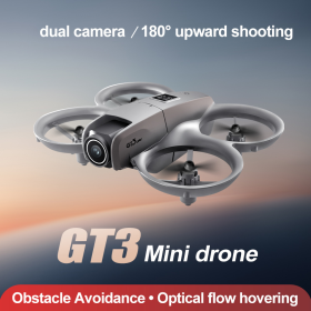 GT3 Small Unmanned Aerial Vehicle, Optical Flow Hovering, Stable Flight, Propeller Protection, Safe Flight, Equipped With Dual Cameras, Electrically A