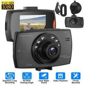 1080P Car DVR Camera Dash Cam Camcorder 90 Degree Angle Loop Recording Night Vison - Black - One size