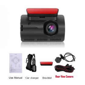 HD Car Video Recorder 2 Lens Hidden Car Driving Dash Cam 3.0inch IPS Camera Recorder Night Vision G-sensor Loop Recording Dvr - front and rear
