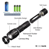 Super-Bright 90000LM LED Tactical Flashlight 5 Modes Zoomable Torch Searchlight - Default Title
