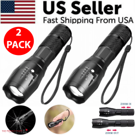 Super-Bright 90000LM LED Tactical Flashlight 5 Modes Zoomable Torch Searchlight - Default Title