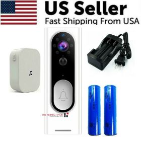 WiFi Ring Doorbell 1080P HD Security Camera Wireless Door Bell Camera With Chime - Yes