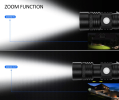 Super Bright 90000LM LED Tactical Flashlight Zoomable With Rechargeable Battery - Default Title