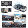 Car Dual Lens Dash Cam HD 1080P Front/Rear/Inside Video Recorder Camera G-Sensor - Default Title