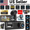 Car Dual Lens Dash Cam HD 1080P Front/Rear/Inside Video Recorder Camera G-Sensor - Default Title