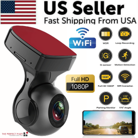 170Â° WiFi Dash Cam Recorder Car Camera HD 1080P Car DVR Vehicle Video G-Sensor - Default Title