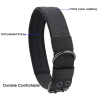 2" Wide Tactical Heavy Duty Nylon Large Dog Collar K9 Military With Metal Buckle - M - Neck 15.7" ~ 19.7" - Black
