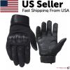 Tactical Motorcycle Motocross Full Finger Gloves Motorbike Riding Racing Mittens - M - Black