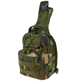 Mens Backpack Tactical Sling Shoulder Bag Molle Travel Chest Pack Outdoor Hiking - Jungle Camo