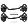 VEVOR Hook and Eye Gate Latch 2 Pack Barn Door Latch Hook with Mounting Screws - 201 Stainless Steel