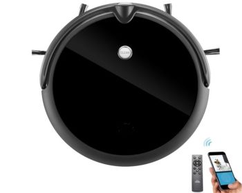 iMass Robot Vacuum Cleaner & Mop w/Surveillance Camera Wi-Fi App - Black