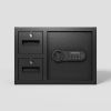 Steel Security Safe and Lock Box with Electronic Keypad - Secure Cash, Jewelry, ID Documents, Black,1.85 Cubic Feet - as Pic