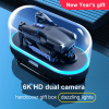 4DRC V20 RC Drone WIFI FPV 6K HD Dual Camera Gesture Photo Quadcopter 2 Battery,Suitable for beginners. - black