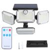 Solar Powered Wall Lights Outdoor Solar Motion Sensor Lights with 4 Adjustable Heads 333Pcs LED Beads 120Â° Sensing Angle Remote Control Waterproof fo