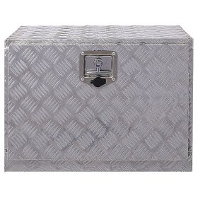 24inch Aluminum tool box,heavy duty truck bed tool box,outdoor trailer pickup storage tool box,RV storage organizer,underbody box w/lock keys,silver -