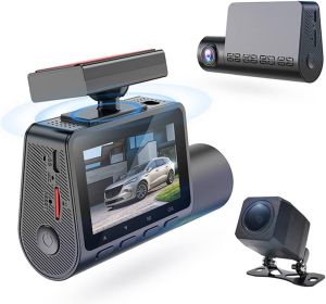 Dual Front Rear Dash Cam 2K QHD +1080p 2" Display 140Â° Wide Angle Monitoring Range Monitoring Dash Camerca with GPS Super Night Vision G-Sensor - Das