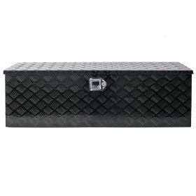 48inch Aluminum tool box,heavy duty truck bed tool box,outdoor trailer pickup storage tool box,RV storage organizer,underbody box w/lock keys,black 48