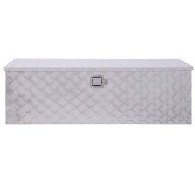 48inch Aluminum tool box,heavy duty truck bed tool box,outdoor trailer pickup storage tool box,RV storage organizer,underbody box w/lock keys,silver 4