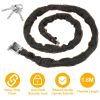 1.8M Bike Chain Lock w/ 3 Keys Heavy Duty Security Lock Bicycle Motorcycle Motor Bike Chain Lock - Black