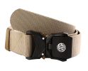 Quick Release Buckle Tactical Belt Military Hiking Rigger Nylon Web Work Belt Heavy Duty Work Belt Stretch Strap ((Coffee) - Brown