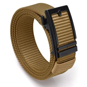 Hefujufang Nylon Ratchet Belt Golf Belt Cobra Buckle for Men/Women Web Belt with Automatic Slide Buckle,Valentines day giftâ€¦ - brown
