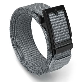 Hefujufang Nylon Ratchet Belt Golf Belt Cobra Buckle for Men/Women Web Belt with Automatic Slide Buckle,Valentines day giftâ€¦ - gray