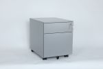 2 Drawer Mobile File Cabinet with Lock Metal Filing Cabinet for Legal/Letter/A4/F4 Size, Fully Assembled Include Wheels, Home/Office Design - Gray
