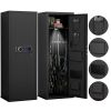 Heavey Duty,Large Size 5-8 Gun,Black Gun Cabinet with Electronic Password Keypad Lock,Unassembled Metal Rifle Gun Security Cabinet Safe Locker - as Pi