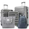 5 Piece Luggage Set with Expandable Duffel Bag & Foldable Backpack â€“ 20"/24"/28" Suitcases with 360Â° Spinner Wheels, TSA Lock, grey - as Pic