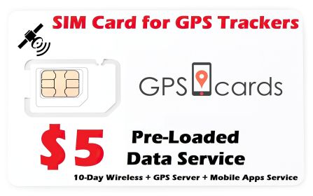 GPS Cards for Coban GPS-405C for Pay Only for Usage & Vehicle Security Tracking - Default