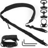 QD Sling 2 Point Sling Quick Adjust Gun Sling with HK Hook Soft Shoulder Pad Sling, Rifle Sling for Hunting Tactical Strap - Black