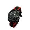 Outdoor Multi function Camping Survival Watch Bracelet Tools With LED Light - RED-BLUE
