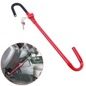 Car Anti-Theft Truck Auto Universal Safety Steering Wheel to Clutch Pedal Lock - Red & Black - Anti-Theft Lock