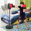 Inflation-Free Boxing set with Punching Bag and Boxing Gloves Quick Rebound Design for 5+ Years Old Kids - Black