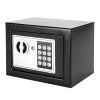 17E Home Use Electronic Password Steel Plate Safe Box Black - As Picture