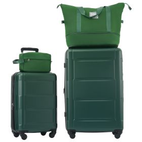 2 Piece Luggage Set with Bags Expanable Spinner Wheels ABS Lightweight Suitcase with TSA Lock 20inch+28inch - as Pic