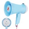 5 Core Megaphone Bullhorn Speaker 15W Mini Battery Power Bull horn w Siren 400 Yard Range - HW 1 - HW 1 SKY BLU