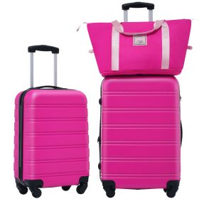 Hardshell Luggage Sets 2Pcs + bag Spinner Suitcase with TSA Lock Lightweight - as Pic