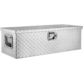VEVOR Heavy Duty Aluminum Truck Bed Tool Box, Diamond Plate Tool Box with Side Handle and Lock Keys, Storage Tool Box Chest Box Organizer for Pickup,