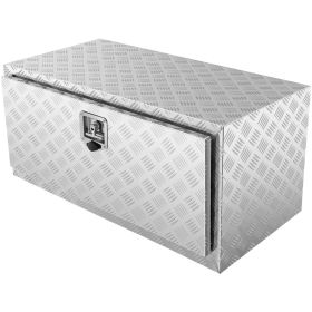 VEVOR Underbody Truck Box, 36"Ã—24"Ã—24" Pickup Storage Box, Heavy Duty Aluminum Diamond Plate Tool Box with Lock and Keys, Waterproof Trailer Storage