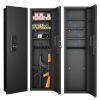 53" Passwod Touch Panel In-Wall Safe,Hidden Wall Gun Safe for Rifles with Adjustable Shelves,Assembled Storage Multifunctional Wall Safe for Firearm a