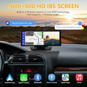 Dash Cam Dual Camera Touch Screen Carplay Car Navigation System Cross-border HD Car Navigation System - Black