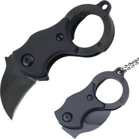 Mini Pocket Knife, Tactical Knife With Necklace And Clip, Cool Small Tool, Lightweight Practical Knife, Linear Lock - black