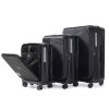 Luggage,with front opening,TSA approved lock,hardshell suitcase,Black - as Pic