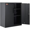 VEVOR Metal Storage Cabinet with 2 Magnetic Doors and 2 Adjustable Shelves, 200 lbs Capacity per Shelf, Locking Steel Storage Cabinet, 42'' Metal Cabi