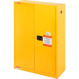 VEVOR Flammable Safety Cabinet, 45 Gal, Cold-Rolled Steel Flammable Liquid Storage Cabinet, 42.9 x 18.1 x 65.2 in Explosion Proof with 2 Adjustable Sh