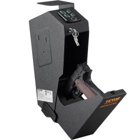 VEVOR Mounted Gun Safe for Pistols, Biometric Gun Safe with Three Quick Access Ways of Fingerprints, Passwords and Keys, Handgun Safe for 1 Pistol for