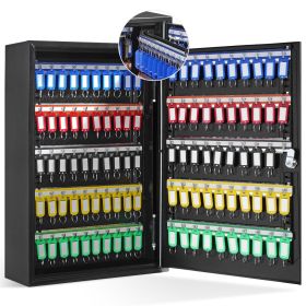 VEVOR 200-Key Cabinet, Key Lock Box with Adjustable Racks, Security Key Storage Box Steel, Key Organizer with 200 Colorful Key Tags and 4 Record Cards