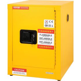 VEVOR 16.9" x 16.9" x 22" Flammable Cabinet Galvanized Steel, Safety Cabinet, Adjustable Shelf Flammable Storage Cabinet, for Commercial Industrial an