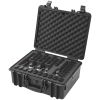 VEVOR Hard Pistol Cases with Pre-cut PU Foam, Waterproof & Dustproof Hard Gun Case for 1 Pistol, 18.9Ã—16.3Ã—8.5 in Lockable Pistol Case, Black - Defa